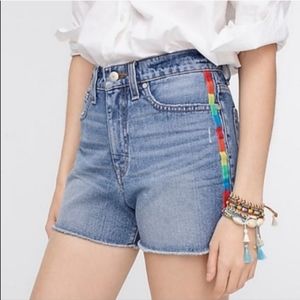 J. Crew POINT SUR Embroidered Boyfriend Shorts NWT